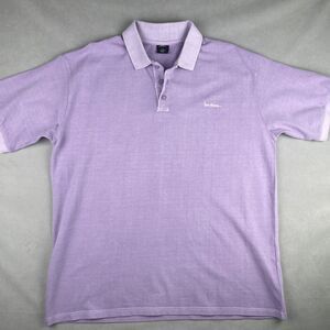 Urban Outfitters Iets Frans Polo Shirt Mens M‎ Purple Bright Embroidered Casual